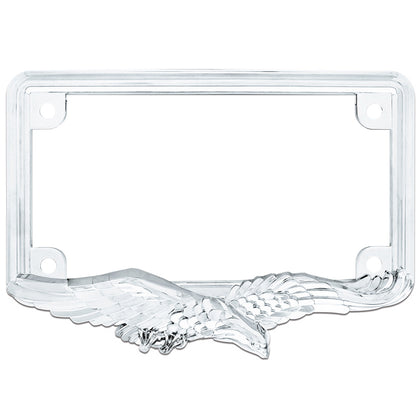 United Pacific - Eagle Motorcycle License Plate Frame - Chrome