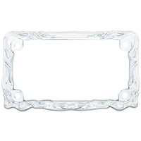United Pacific - Motorcycle License Plate Frame - Chrome Flame & Frame