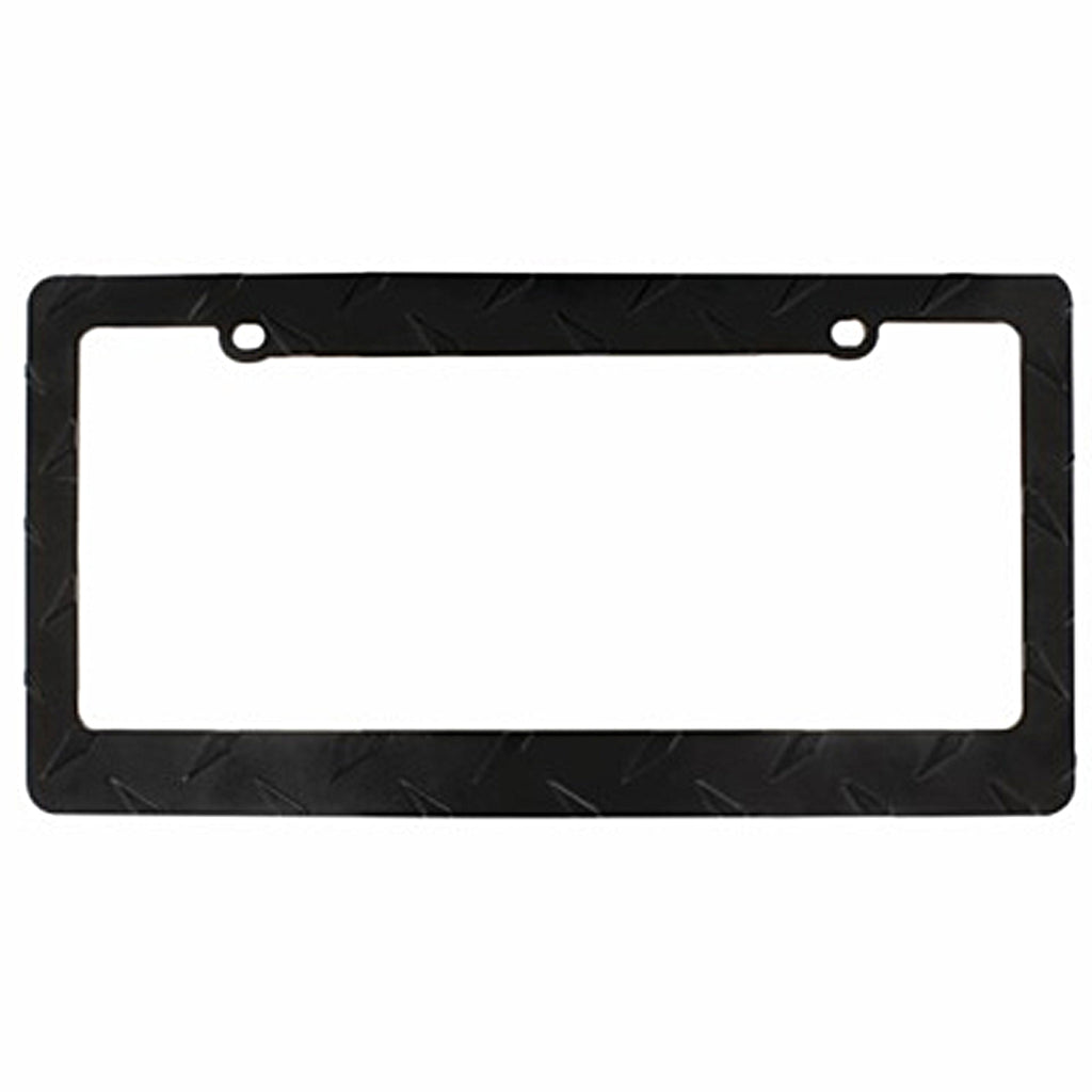 United Pacific - Diamond Plate License Plate Frame - Black