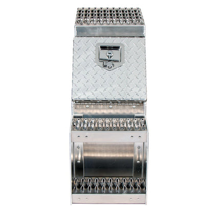 United Pacific - 12"L X 25"W X 28"H Aluminum Step Saddle Box