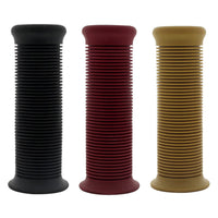 Motorcycle Rubber Grip Set - 1" or 1-1/8" (25/28mm) - Black, Red, or Natural (Pair)