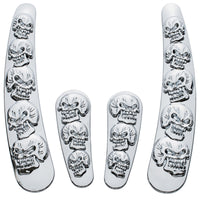 United Pacific - Chrome Skull Swing Arm Accent Set For Harley Motorcycle