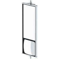 United Pacific - 6" X 16" 430 Stainless Steel West Coast Mirror With Convex Lower Mirror - Non Heated