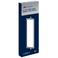 United Pacific - 6" X 16" 430 Stainless Steel West Coast Mirror With Convex Lower Mirror - Non Heated