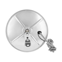 8-1/2" 430 Stainless Steel Heated 320R Convex Mirror - Centered or Offset Mounting Stud