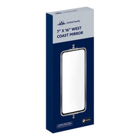 7" X 16" 430 Stainless Steel West Coast Style Mirror - Heated or Non-Heated