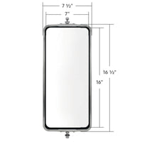 7" X 16" 430 Stainless Steel West Coast Style Mirror - Heated or Non-Heated