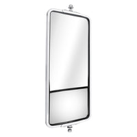 7" X 16" 430 Stainless Steel West Coast Style Mirror With Convex Lower Mirror - Non Heated