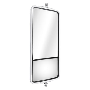 7" X 16" 430 Stainless Steel West Coast Style Mirror With Convex Lower Mirror - Non Heated