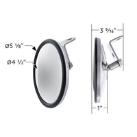 5" or 6" 430 Stainless Steel 320R Convex Mirror - Centered Mounting Stud