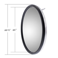 5" or 6" 430 Stainless Steel 320R Convex Mirror - Centered Mounting Stud