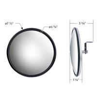 7-1/2" 430 Stainless Steel 320R Convex Mirror - Centered or Offset Mounting Stud