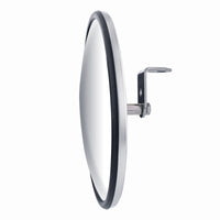 8-1/2" 430 Stainless Steel 320R Convex Mirror - Centered or Offset Mounting Stud