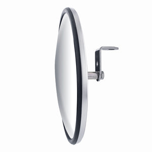 8-1/2" 430 Stainless Steel 320R Convex Mirror - Centered or Offset Mounting Stud