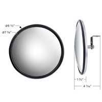 8-1/2" 430 Stainless Steel 320R Convex Mirror - Centered or Offset Mounting Stud