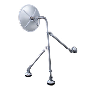 United Pacific - 8-1/2" Convex Mirror With Stainless Tripod Fender Mirror Bracket