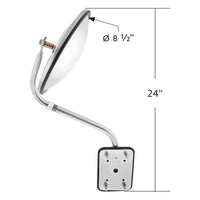 United Pacific - Universal Stainless Steel Pod Mount Convex Mirror
