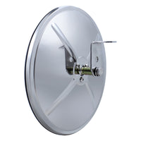 United Pacific - 8-1/2" Chrome 320R Convex Mirror - Centered or Offset Mounting Stud