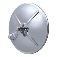 United Pacific - 8-1/2" Chrome 320R Convex Mirror - Centered or Offset Mounting Stud