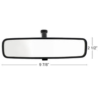 United Pacific - 8" or 10" Black Day/Night Interior Rearview Mirror Assembly - Glue-On Mount