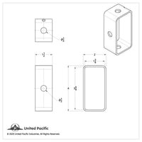 United Pacific - Stainless Steel Mirror Light Bracket