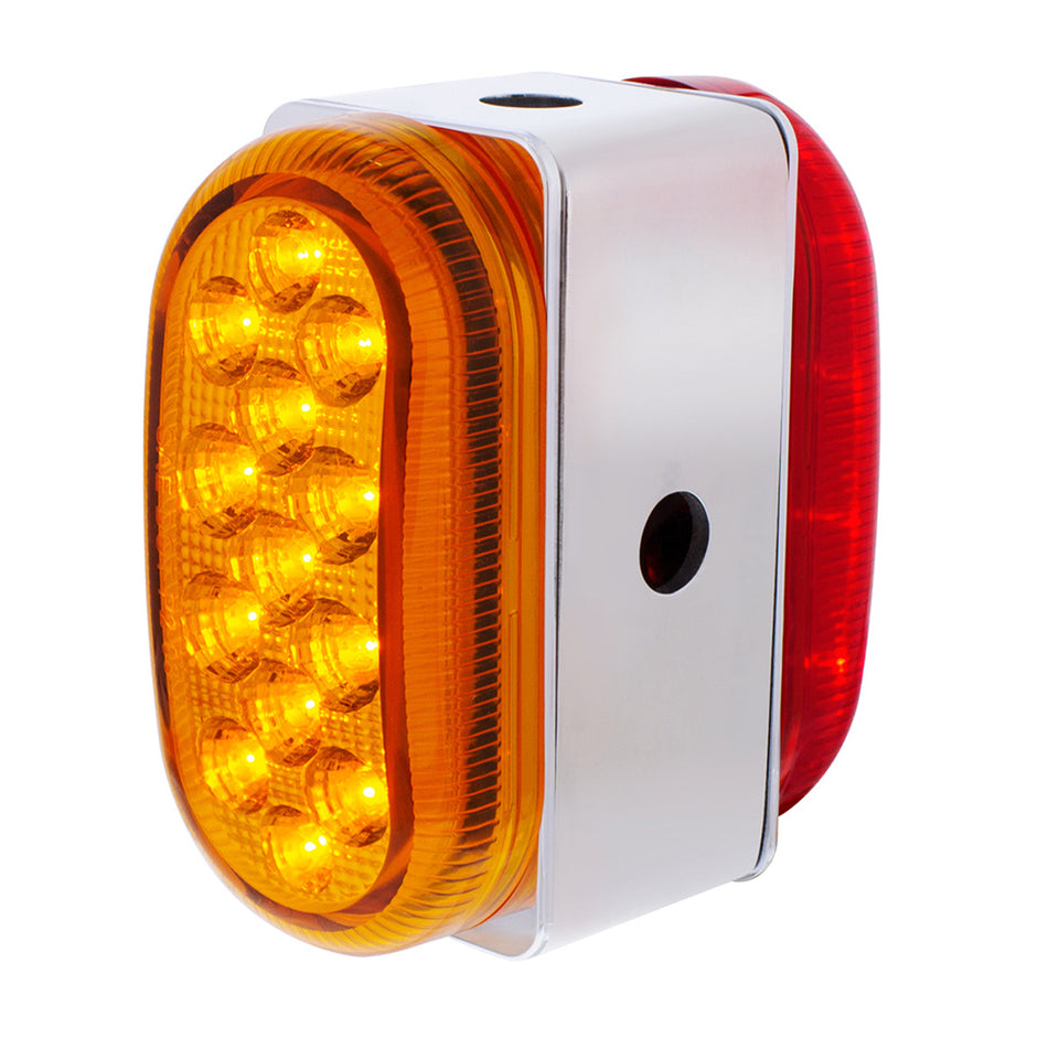 26 LED Dual Function Reflector Double Face Oval Light With Stainless Steel Bracket