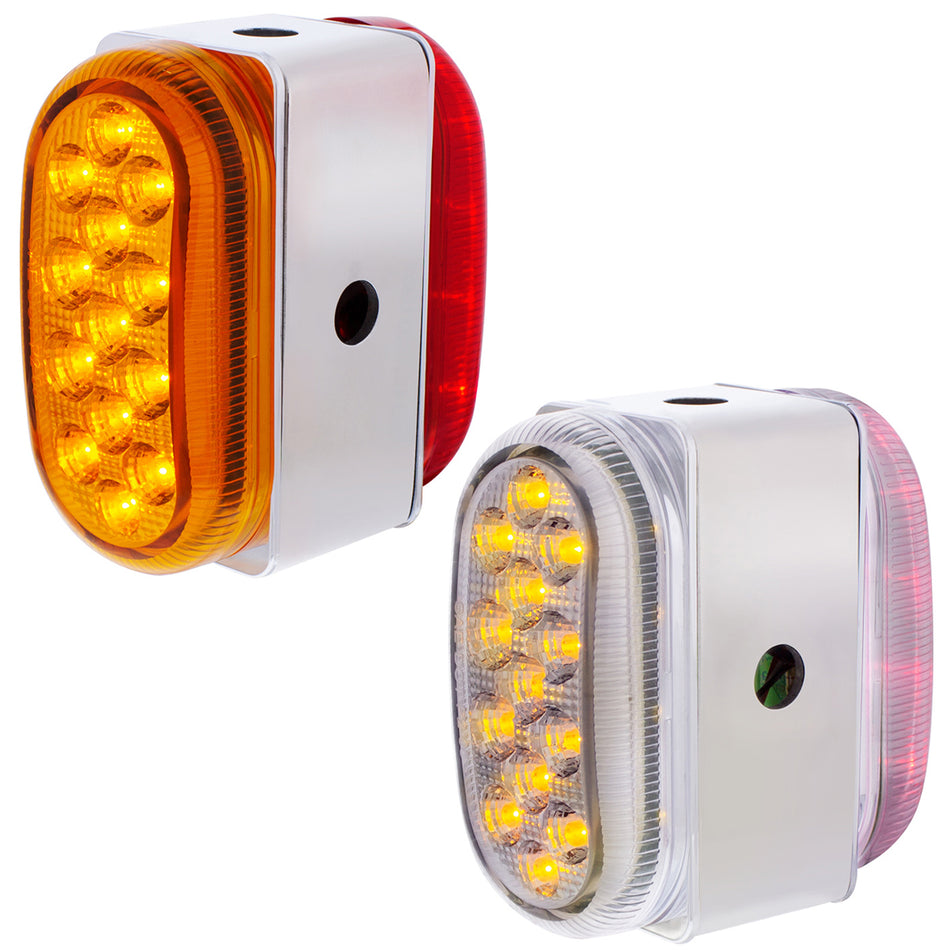 26 LED Dual Function Reflector Double Face Oval Light With Stainless Steel Bracket