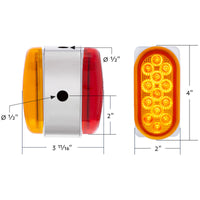 26 LED Dual Function Reflector Double Face Oval Light With Stainless Steel Bracket