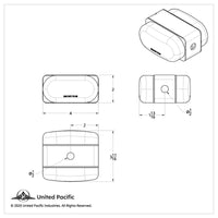 26 LED Dual Function Reflector Double Face Oval Light With Stainless Steel Bracket