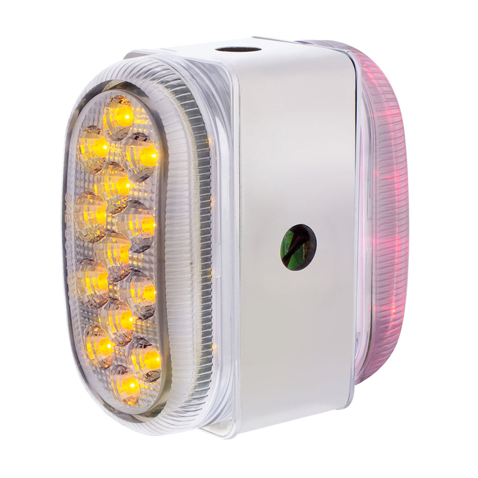26 LED Dual Function Reflector Double Face Oval Light With Stainless Steel Bracket