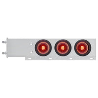 3-3/4" Bolt Pattern SS Spring Loaded Bar With 6 X 4" 13 LED Abyss Lights - Red LEDs (Red or Clear Lens)