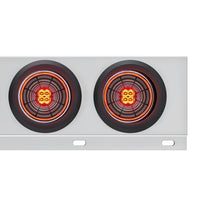 3-3/4" Bolt Pattern SS Spring Loaded Bar With 6 X 4" 13 LED Abyss Lights - Red LEDs (Red or Clear Lens)
