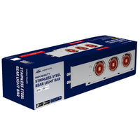 2-1/2" Bolt Pattern SS Spring Loaded Bar With 6X 4" 13 LED Abyss Lights - Red LEDs (Red or Clear Lens)