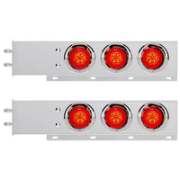 2-1/2" Bolt Pattern SS Spring Loaded Bar With 6 X 4" 16 LED Turbine Lights with Visor or Grommet