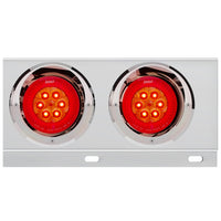 2-1/2" Bolt Pattern SS Spring Loaded Bar With 6 X 4" 16 LED Turbine Lights with Visor or Grommet