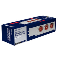 2-1/2" Bolt Pattern SS Spring Loaded Bar With 6X 4" 13 LED Abyss Lights - Red LEDs (Red or Clear Lens)