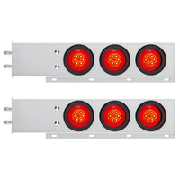 2-1/2" Bolt Pattern SS Spring Loaded Bar With 6 X 4" 16 LED Turbine Lights with Visor or Grommet