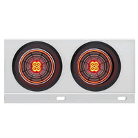 2" Bolt Pattern Stainless Spring Loaded Light Bar With 6X 4" 13 LED Abyss Lights - Red LEDs (Red or Clear Lens)