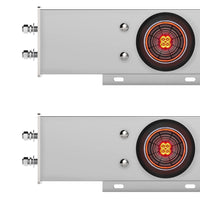 2-1/2" Bolt Pattern Chrome Spring Loaded Light Bar With 6 X 4" 13 LED Abyss Lights - Red LEDs (Red or Clear Lens)