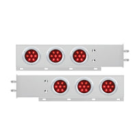 2-1/2" Bolt Pattern Spring Loaded Rear Bar w 6 X Competition Series 7 Red LED 4" Light - Red LEDs (Red or Clear Lens)