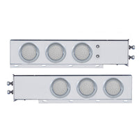 2" Bolt Pattern SS Spring Loaded Bar w 6 X 36 LED 4" Lights & Visors - Red LEDs (Red or Clear Lens)