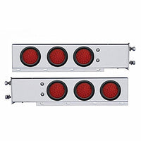 3-3/4" Bolt Pattern Deluxe SS Spring Loaded Bar w 6 X 36 LED 4" Light - Red LEDs (Red or Clear Lens)