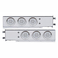 3-3/4" Bolt Pattern CR Spring Loaded Rear Bar w 6 X 21 Red LED 4" GloLight & Visors - Red LEDs (Red or Clear Lens)