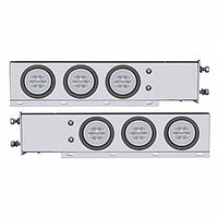 3-3/4" Bolt Pattern CR Spring Loaded Rear Bar w 6 X 21 Red LED 4" GloLight & Grommet - Red LEDs (Red or Clear Lens)