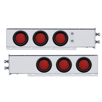 2" Bolt Pattern SS Spring Loaded Bar w 6 X 36 LED 4" Lights - Red LEDs (Red or Clear Lens)