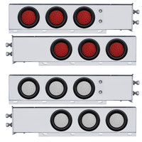 2" Bolt Pattern SS Spring Loaded Bar w 6 X 36 LED 4" Lights - Red LEDs (Red or Clear Lens)