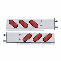 3-3/4" Bolt Pattern SS Spring Loaded Bar w 6" Oval 19 LED Lights - Red LEDs (Red or Clear Lens)
