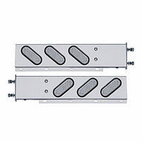 3-3/4" Bolt Pattern SS Spring Loaded Bar w 6" Oval 19 LED Lights - Red LEDs (Red or Clear Lens)