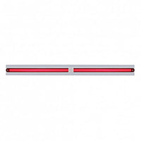 Chrome Top Mud Flap Plate With Two or Four 24 LED 12" GloLight Bars - Red LEDs (Red or Clear Lens)