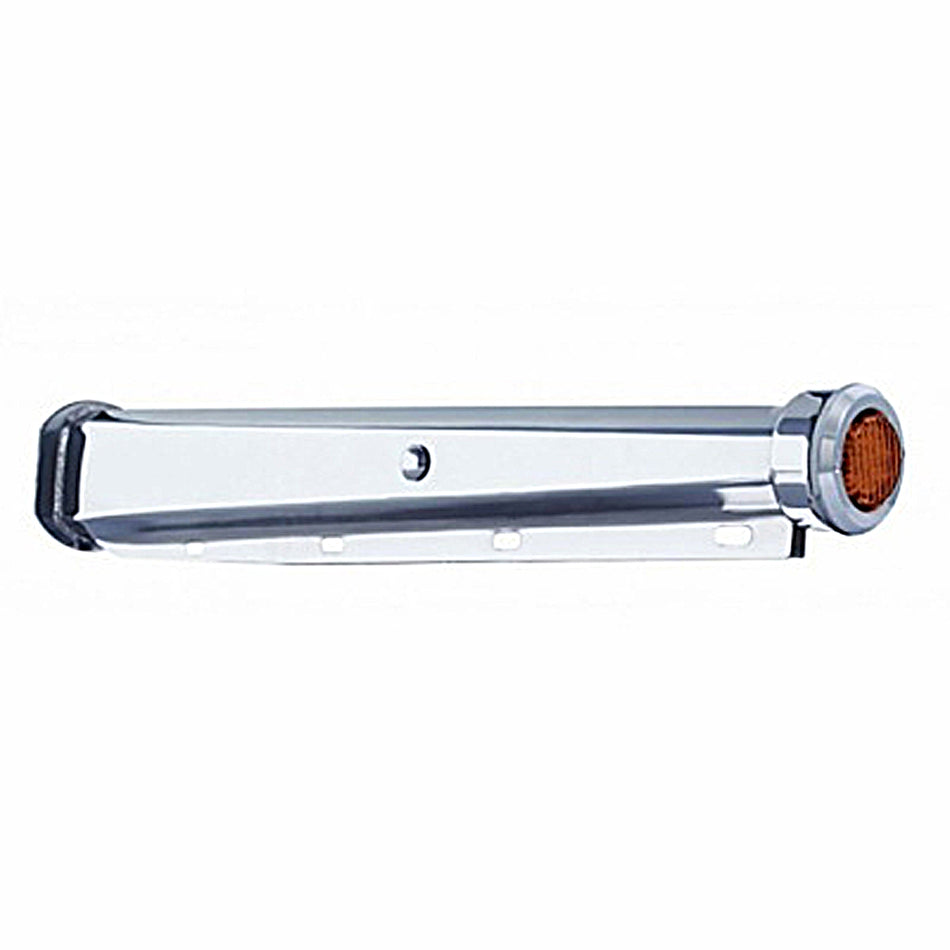 30" Heavy Duty Mud Flap Hangers w 9 LED End Cap & Bezel - Amber LEDs (Amber Lens)